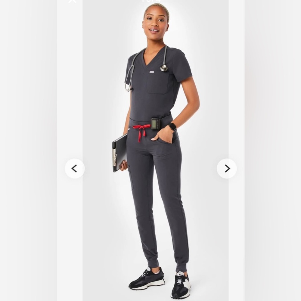 Figs scrub set, figs charcoal grey scrubs Zamora High waisted , catarina scrubs